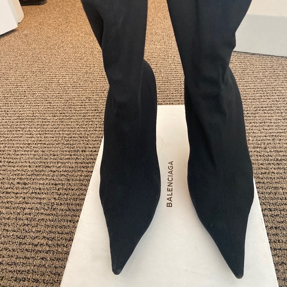 Balenciaga Knife Crepe Jersey Boot